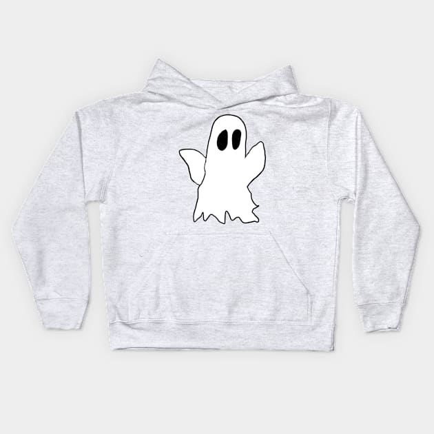 Cute Ghost Halloween Design Kids Hoodie by Blue Heart Design